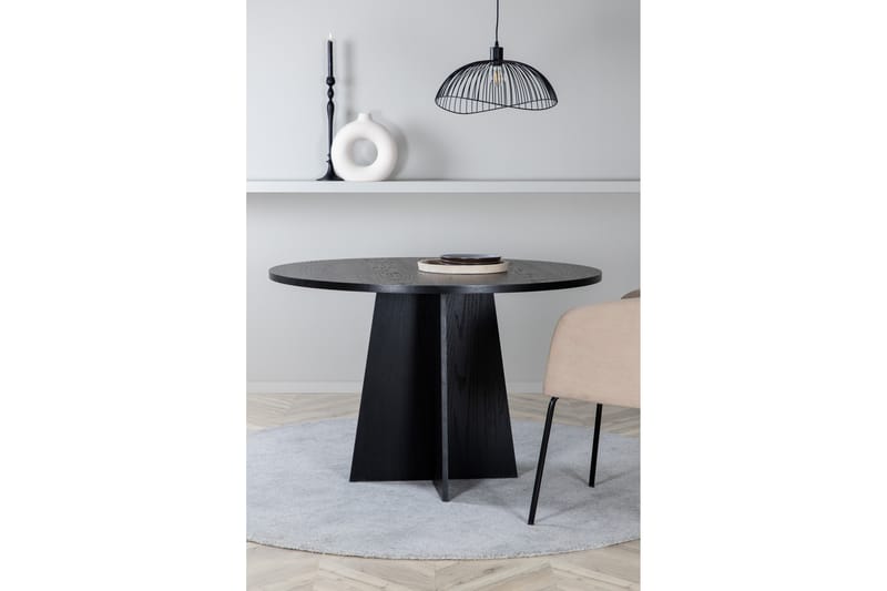Bootcut Spisebord 110 cm Rundt - Sort - Møbler - Bord - Spisebord & kjøkkenbord