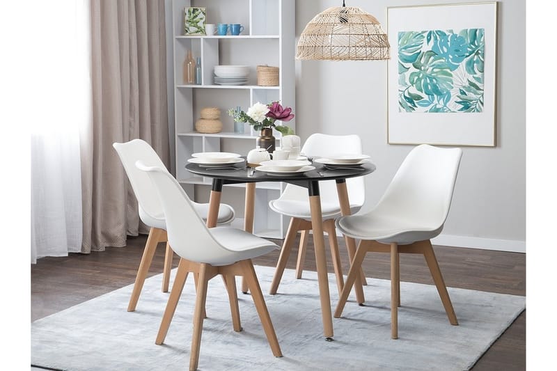 Bovio Spisebord 90 cm - Svart - Møbler - Bord - Spisebord & kjøkkenbord