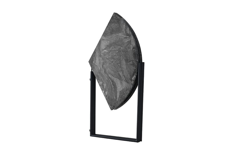 Buluca Rundt Spisebord 100 cm i Tre med Marmor- og Metallutseende - Mørkegrå - Møbler - Bord - Spisebord & kjøkkenbord