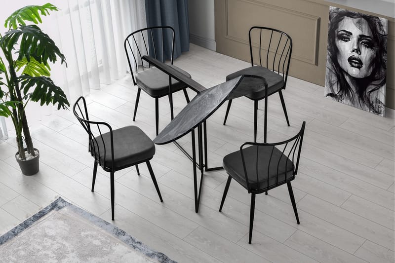 Buluca Spisebord 100 cm - Antrasitt - Møbler - Bord - Spisebord & kjøkkenbord