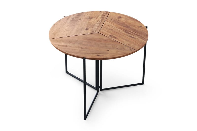 Buluca Spisebord 100 cm - Natur/Svart - Spisebord & kjøkkenbord