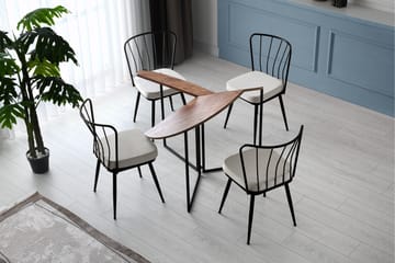 Buluca Spisebord 100 cm - Natur/Svart - Møbler - Bord - Spisebord & kjøkkenbord