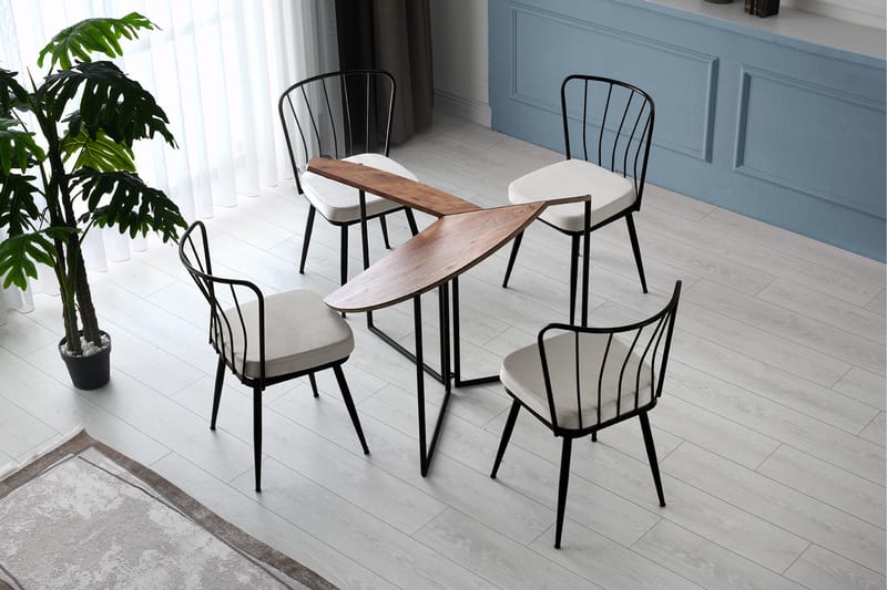 Buluca Spisebord 100 cm - Natur/Svart - Møbler - Bord - Spisebord & kjøkkenbord