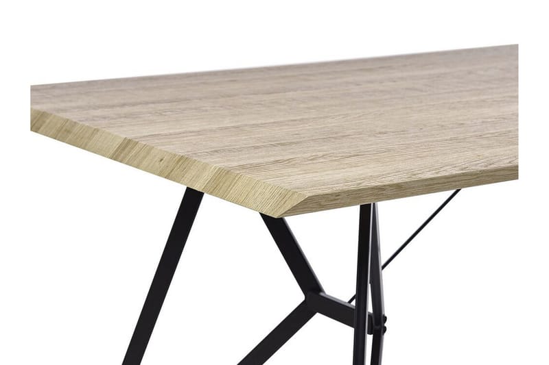 Buscot Spisebord 160 cm - Lyst Tre/Svart - Møbler - Bord - Spisebord & kjøkkenbord