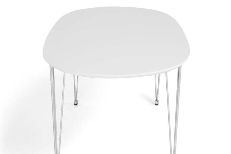 Caddy Spisebord 180 cm med 2 Tileggsplater Ovalt - Hvit - Spisebord & kjøkkenbord