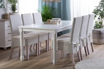Cary Rektangulært Spisebord 180 cm i Tre - Hvit - Møbler - Bord - Spisebord & kjøkkenbord