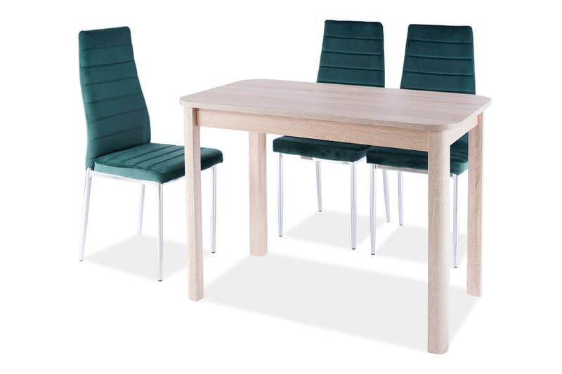 Chagos Forlengningsbart Spisebord 105 cm - Sonomaeik/Hvitpigmentert - Spisebord & kjøkkenbord