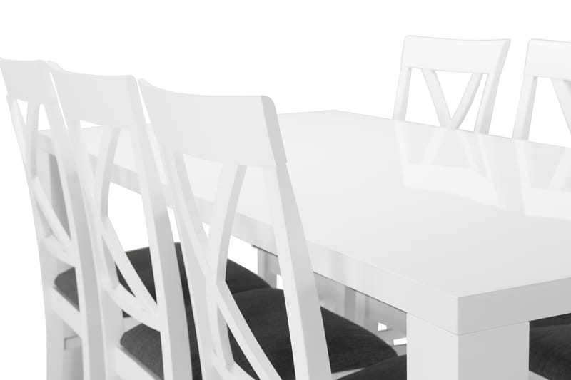 Cibus Spisebord 180 cm - Hvit/Svart - Spisebord & kjøkkenbord