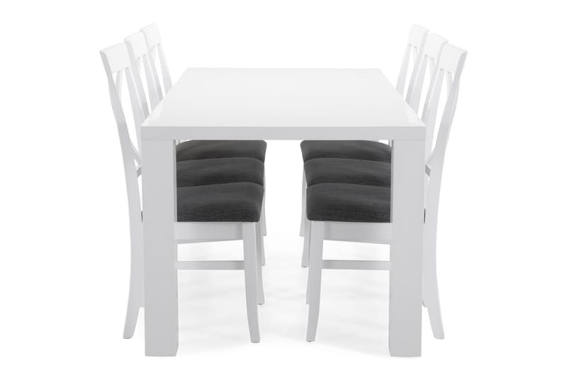 Cibus Spisebord 180 cm - Hvit/Svart - Spisebord & kjøkkenbord