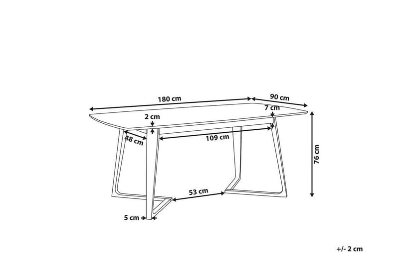 Clate Spisebord 180 cm - Mørkt tre - Møbler - Bord - Spisebord & kjøkkenbord