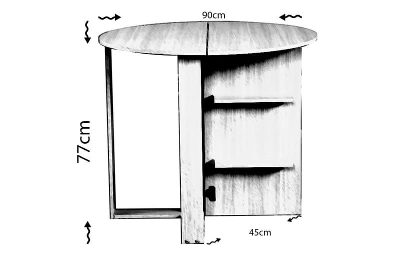 Comfortale Spisebord Rundt Sammenleggbart - Spisebord & kjøkkenbord - Sammenleggbart bord