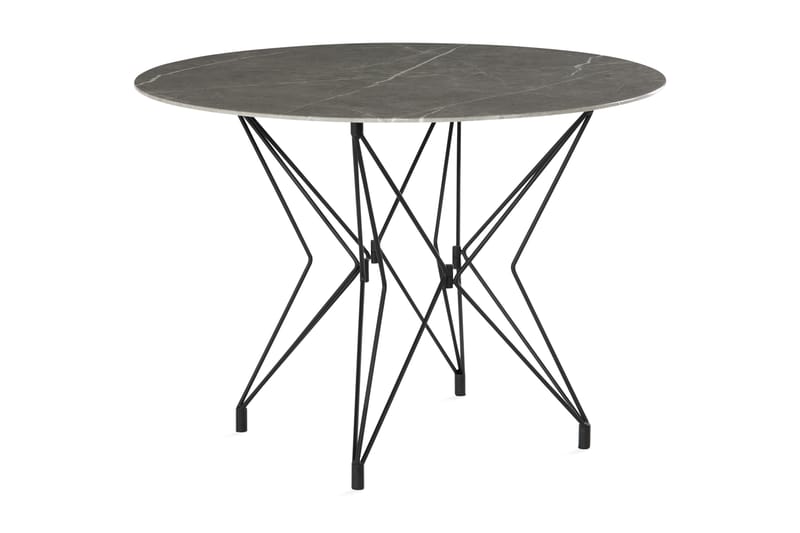 Comptons Spisebord 106 cm Rund - Grå/Svart - Spisebord & kjøkkenbord