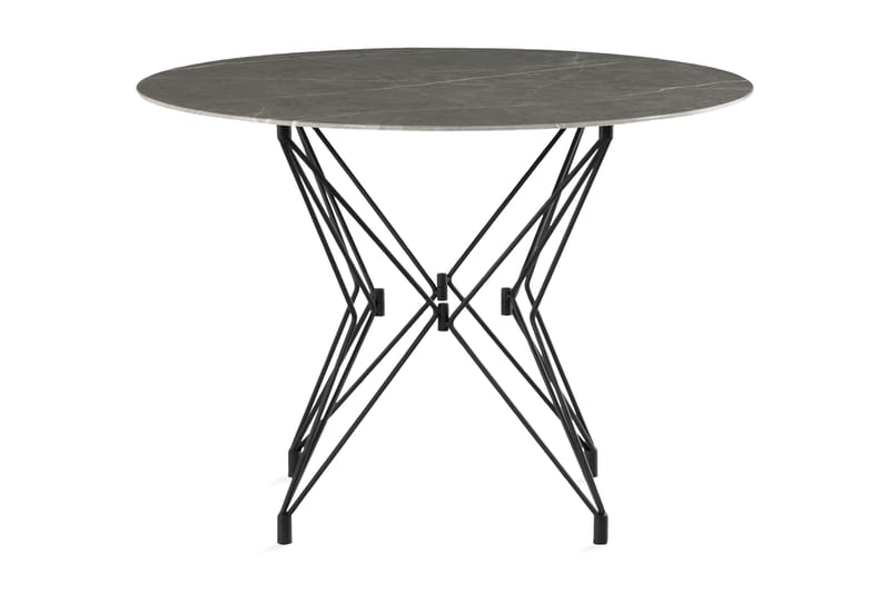Comptons Spisebord 106 cm Rund - Grå/Svart - Spisebord & kjøkkenbord