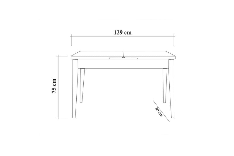 Corralez Bord 75 cm - Tre / Natur / Grønn - Spisebord & kjøkkenbord