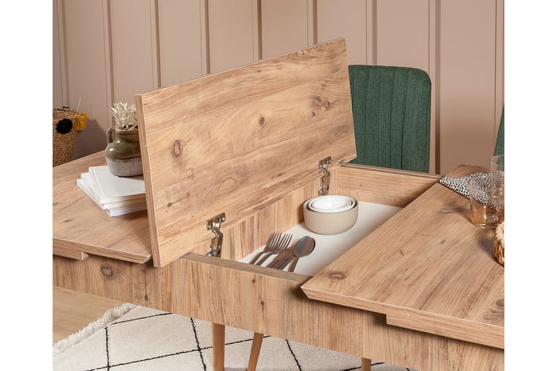 Corralez Bord 75 cm - Tre / Natur / Grønn - Spisebord & kjøkkenbord