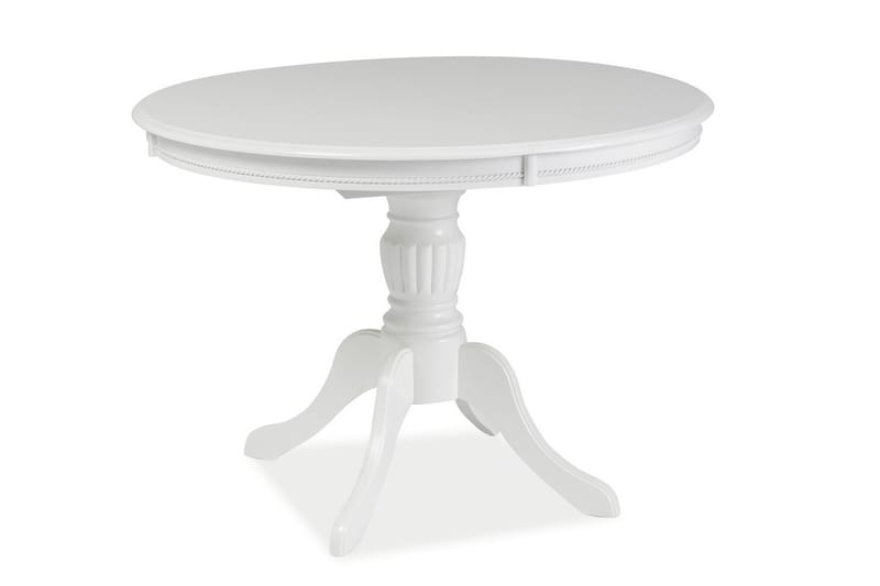 Critz Forlengningsbart Spisebord 106-141 cm Ovalt - Hvit - Spisebord & kjøkkenbord
