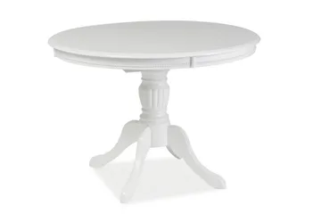 Critz Uttrekkbart Ovalt Spisebord 106-141 cm i Malt MDF - Hvit - Møbler - Bord - Spisebord & kjøkkenbord