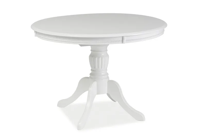 Critz Uttrekkbart Ovalt Spisebord 106-141 cm i Malt MDF, Hvit
