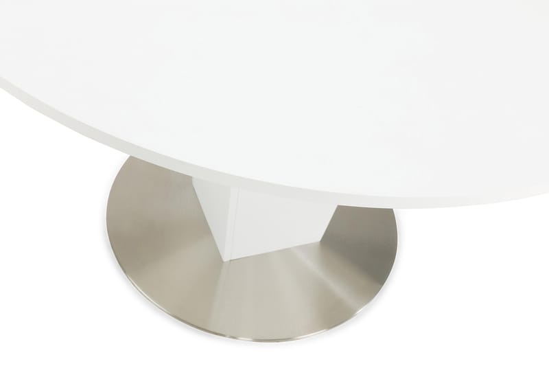 Cubic Spisebord 120 cm Rundt - Hvit - Spisebord & kjøkkenbord