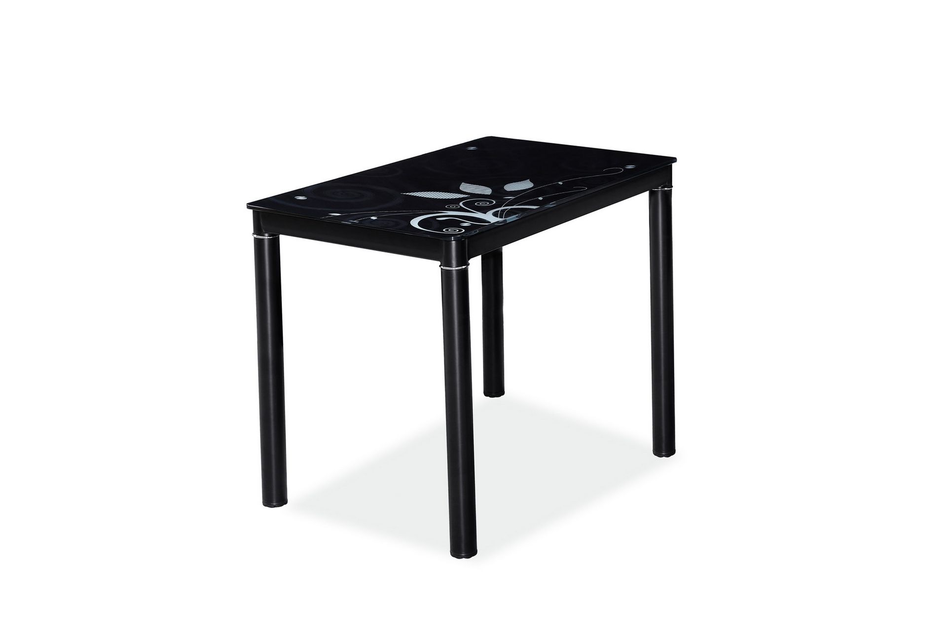Damara Spisebord 100 cm - Glass/Svart - Møbler - Bord - Spisebord & kjøkkenbord