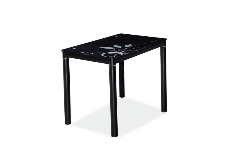Damara Spisebord 100 cm - Glass/Svart - Møbler - Bord - Spisebord & kjøkkenbord