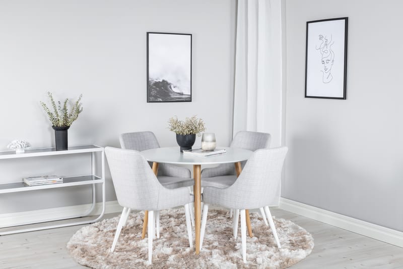 Deandra Spisebord 100 cm Vit - Venture Home - Spisebord & kjøkkenbord