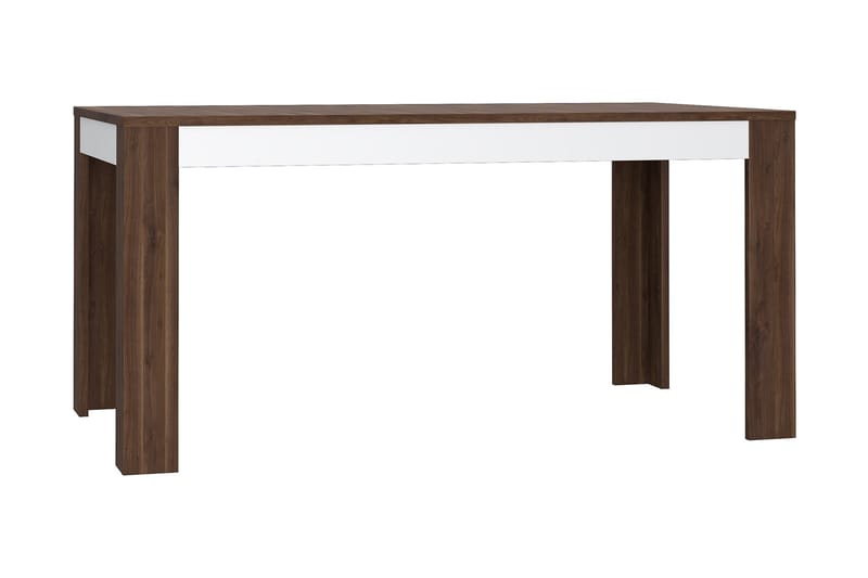 Delchevo Forlengningsbart Spisebord 160 cm - Brun/Hvit - Spisebord & kjøkkenbord