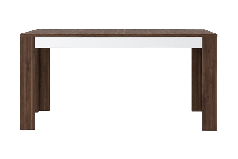 Delchevo Forlengningsbart Spisebord 160 cm - Brun/Hvit - Spisebord & kjøkkenbord