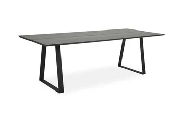 Delera Rektangulært Spisebord 190 cm i Tre med Ask- og Metallutseende - Svart - Møbler - Bord - Spisebord & kjøkkenbord