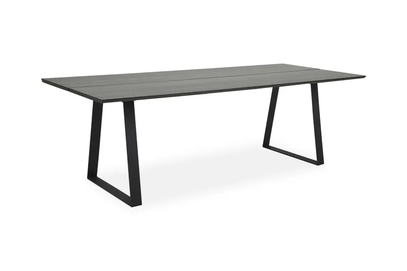 Delera Rektangulært Spisebord 190 cm i Tre med Ask- og Metallutseende - Svart - Møbler - Bord - Spisebord & kjøkkenbord