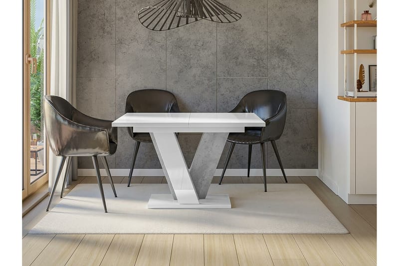 Denogal Spisebord 90 cm - Grå - Møbler - Bord - Spisebord & kjøkkenbord