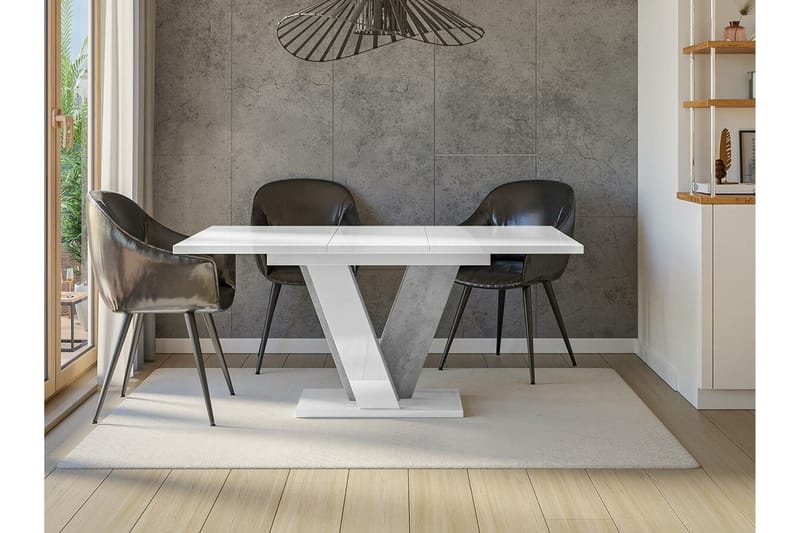 Denogal Spisebord 90 cm - Grå - Møbler - Bord - Spisebord & kjøkkenbord