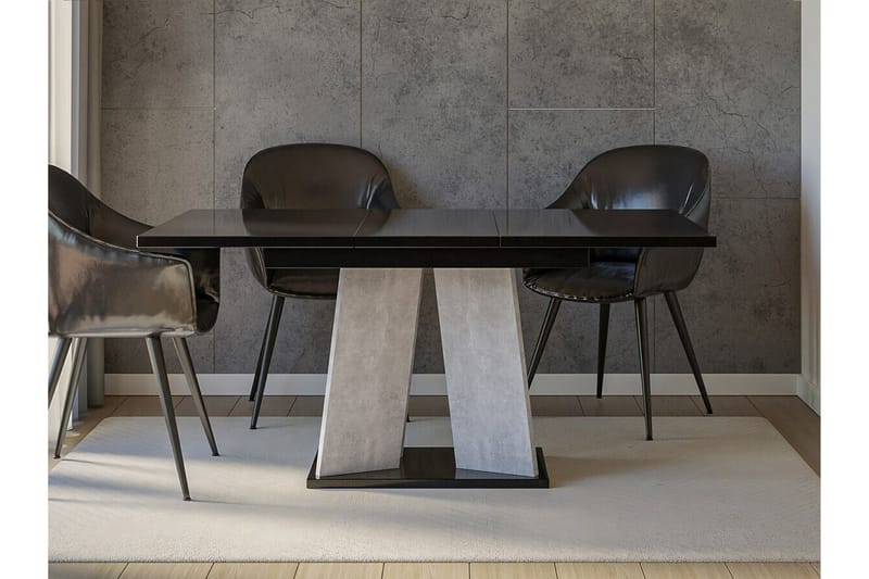 Denogal Spisebord 90 cm - Sort høyglans - Møbler - Bord - Spisebord & kjøkkenbord