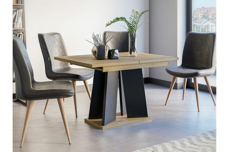 Denogal Spisebord 90 cm - Svart - Møbler - Bord - Spisebord & kjøkkenbord