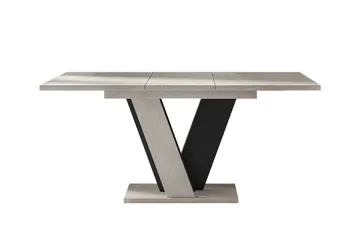 Denogal Uttrekkbart Rektangulært Spisebord 120 cm med Betonglook - Lysegrå - Møbler - Bord - Spisebord & kjøkkenbord
