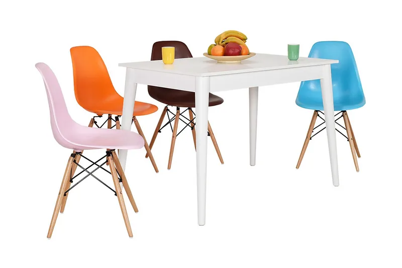 Dining Table Hvit - Hvit - Møbler - Bord - Spisebord & kjøkkenbord