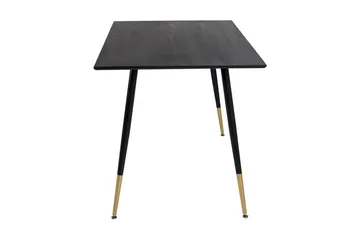 Dipp Rektangulært Spisebord 120 cm med Valnøtt- og Metallutseende - Svart - Møbler - Bord - Spisebord & kjøkkenbord