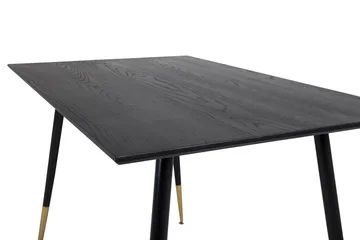Dipp Rektangulært Spisebord 120 cm med Valnøtt- og Metallutseende - Svart - Møbler - Bord - Spisebord & kjøkkenbord