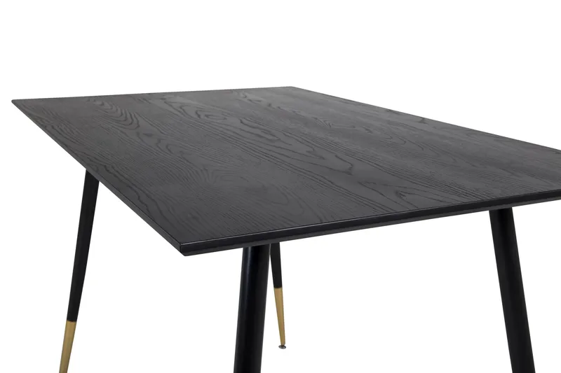 Dipp Rektangulært Spisebord 120 cm med Valnøtt- og Metallutseende - Svart - Møbler - Bord - Spisebord & kjøkkenbord