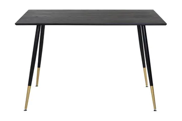 Dipp Rektangulært Spisebord 120 cm med Valnøtt- og Metallutseende - Svart - Møbler - Bord - Spisebord & kjøkkenbord