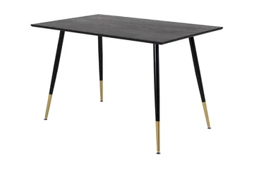 Dipp Rektangulært Spisebord 120 cm med Valnøtt- og Metallutseende - Svart - Møbler - Bord - Spisebord & kjøkkenbord