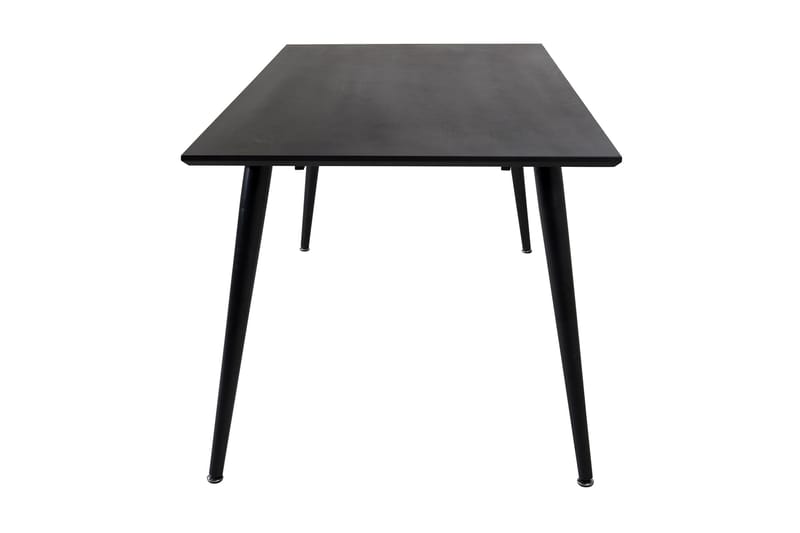 Dipp Rektangulært Spisebord 180 cm med Valnøtt- og Metalllook - Svart - Møbler - Bord - Spisebord & kjøkkenbord