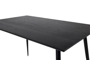 Dipp Rektangulært Spisebord 180 cm med Valnøtt- og Metalllook - Svart - Møbler - Bord - Spisebord & kjøkkenbord