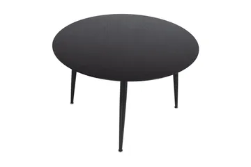 Dipp Rundt Spisebord 115 cm i Tre med Mørkt Tre- og Metallutseende - Svart - Møbler - Bord - Spisebord & kjøkkenbord