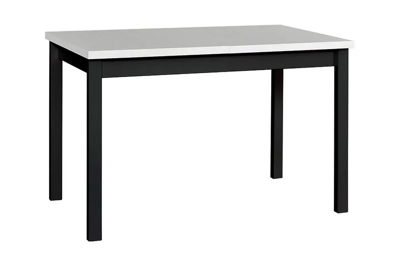 Ericka Uttrekkbart Rektangulært Spisebord 120 cm, Hvit|Svart