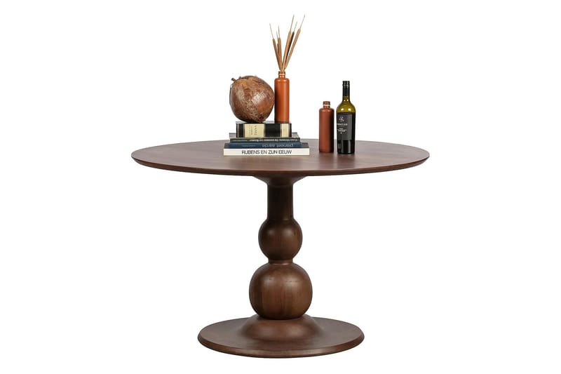 Escalarre Spisebord 120 cm Rundt - Mangotre/Lysebrun - Møbler - Bord - Spisebord & kjøkkenbord
