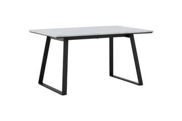 Estelle Rektangulært Spisebord 140 cm med Marmorplate og Metallutseende - Hvit - Møbler - Bord - Spisebord & kjøkkenbord