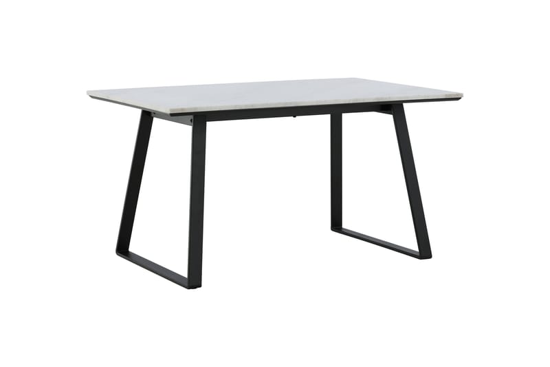 Estelle Rektangulært Spisebord 140 cm med Marmorplate og Metallutseende - Hvit - Møbler - Bord - Spisebord & kjøkkenbord