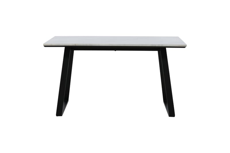 Estelle Rektangulært Spisebord 140 cm med Marmorplate og Metallutseende - Hvit - Møbler - Bord - Spisebord & kjøkkenbord