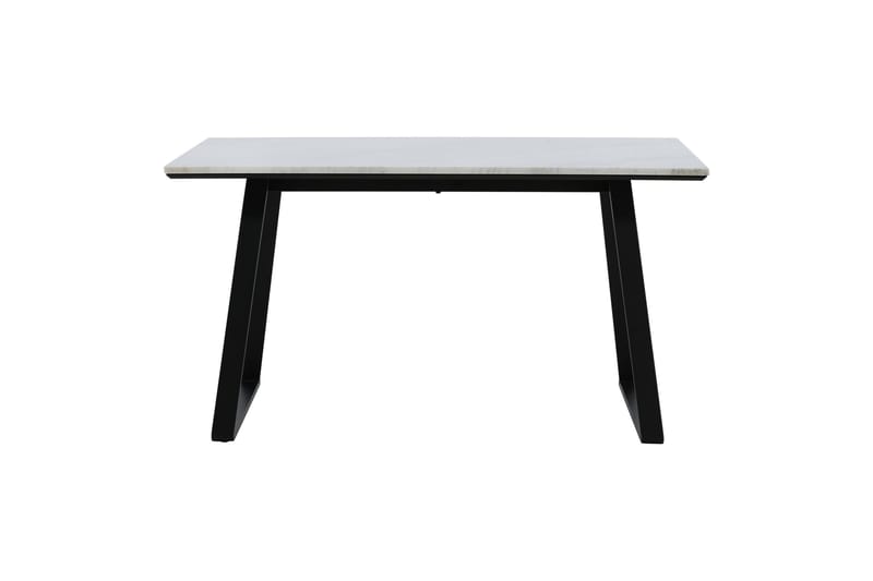Estelle Rektangulært Spisebord 140 cm med Marmorplate og Metallutseende - Hvit - Møbler - Bord - Spisebord & kjøkkenbord